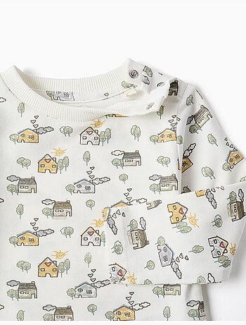 Body à manches longues avec motif maison et arbre