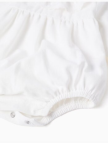 Body à manches longues et broderie anglaise