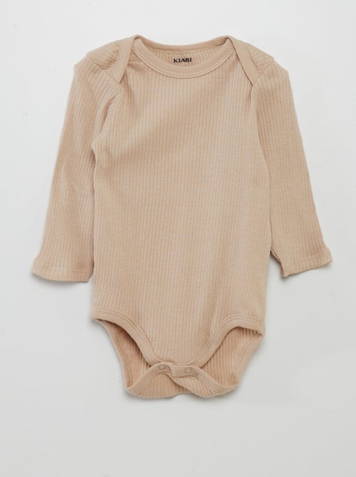 Body à manches longues et col US - Lot de 3 - Kiabi