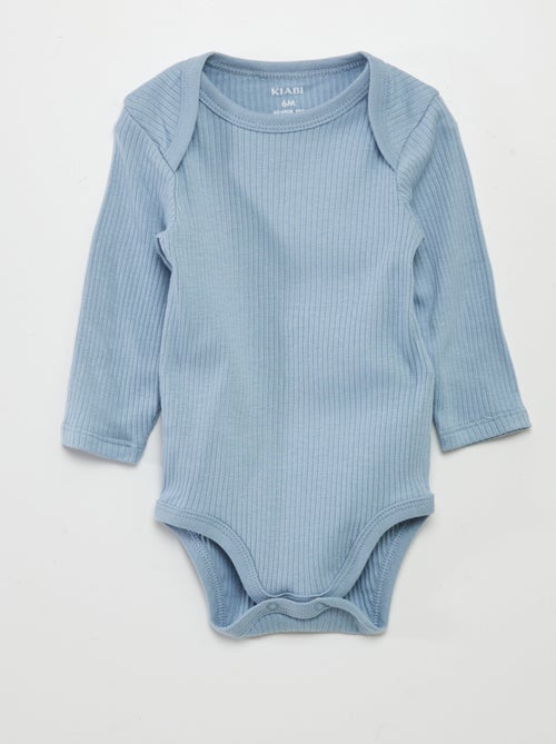 Body à manches longues et col US - Lot de 3 - Kiabi