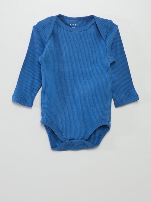 Body à manches longues et col US - Lot de 3 - Kiabi