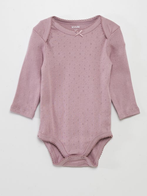 Body à manches longues et col US - Lot de 3 - Kiabi