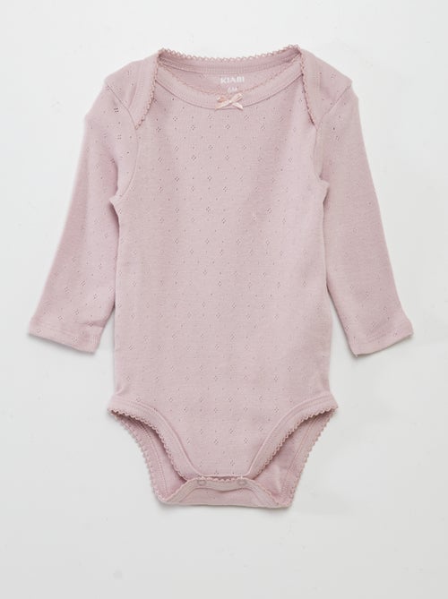 Body à manches longues et col US - Lot de 3 - Kiabi