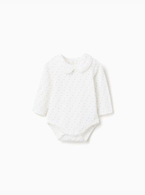 Body à manches longues et motif feuille - Kiabi