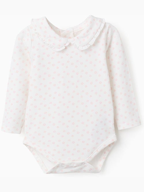 Body à manches longues et motif floral - Kiabi