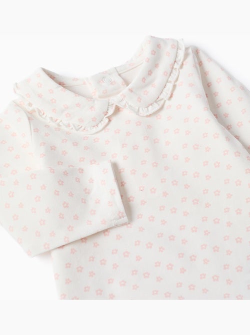 Body à manches longues et motif floral - Kiabi