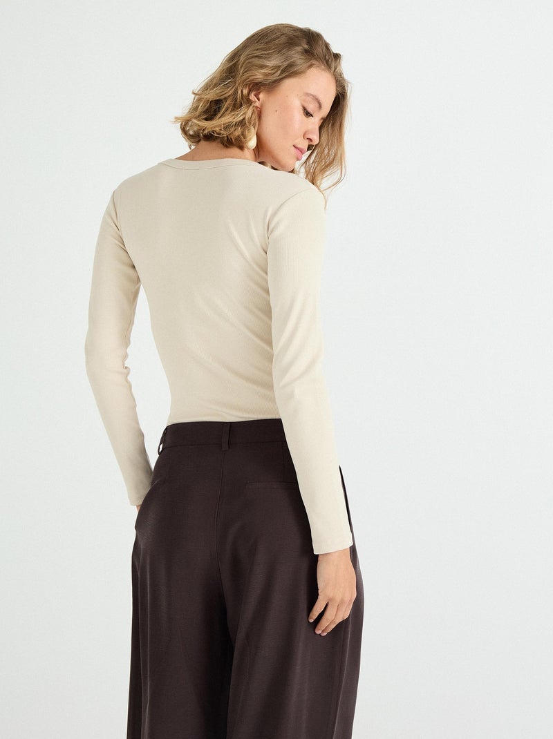 Body à manches longues, MO Fashion Beige - Kiabi