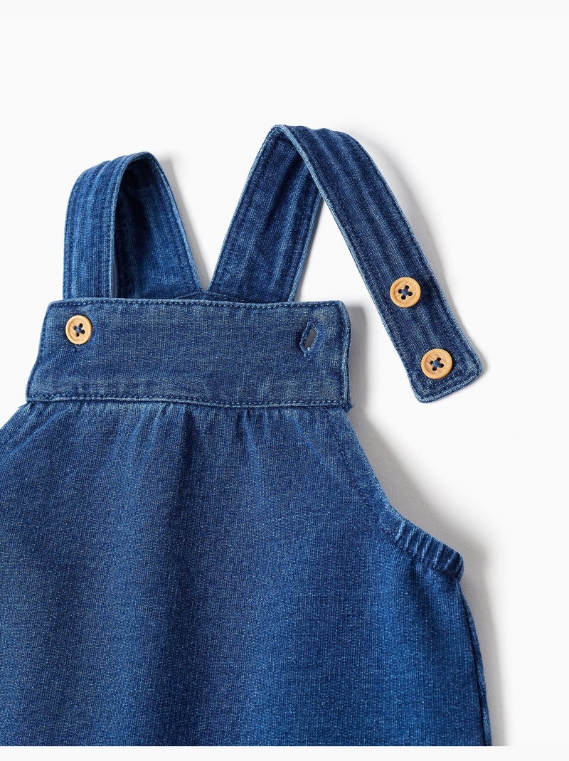 Body à manches longues rayé + combinaison Bleu clair - Kiabi