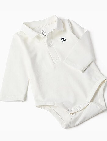 Body à manches longues + salopette en sergé