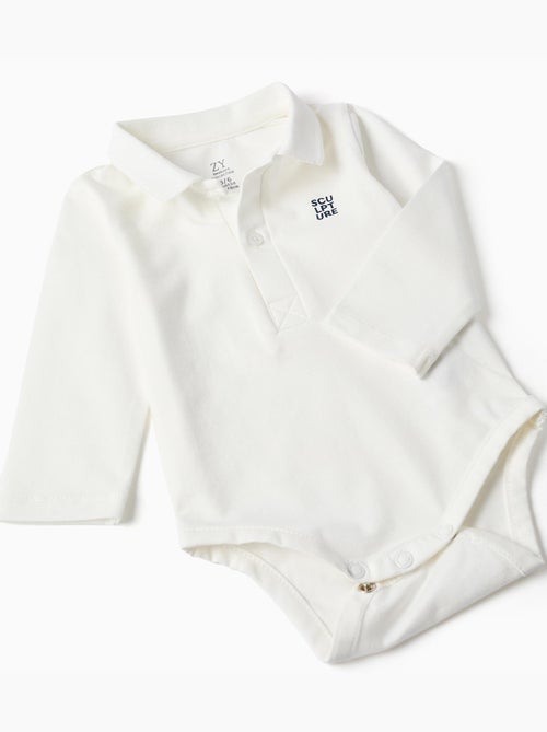 Body à manches longues + salopette en sergé - Kiabi