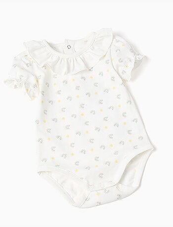 Body à motif + robe salopette en jean