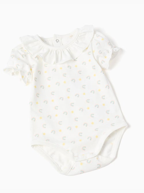 Body à motif + robe salopette en jean - Kiabi