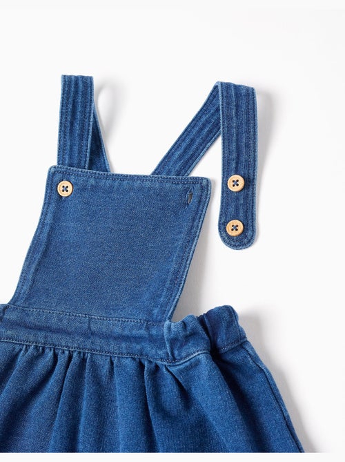 Body à motif + robe salopette en jean - Kiabi