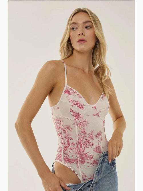 Body à motifs inspiré du corset hiccup - Kiabi