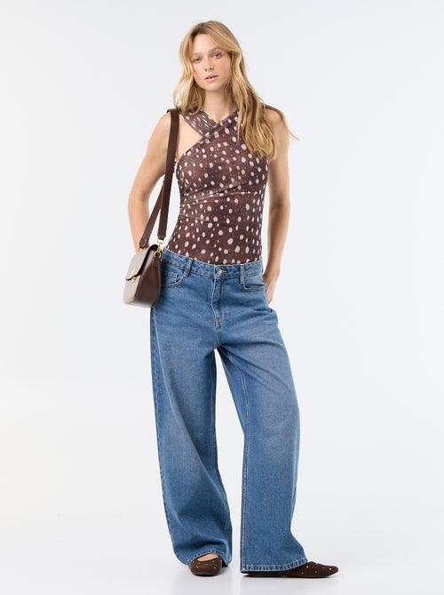 Body à pois avec un col fantaisie - Kiabi Body à pois avec un col fantaisie - Kiabi