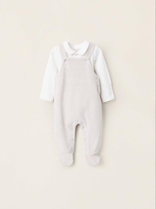 Body à Pois + Combi-Short en Velours - Kiabi