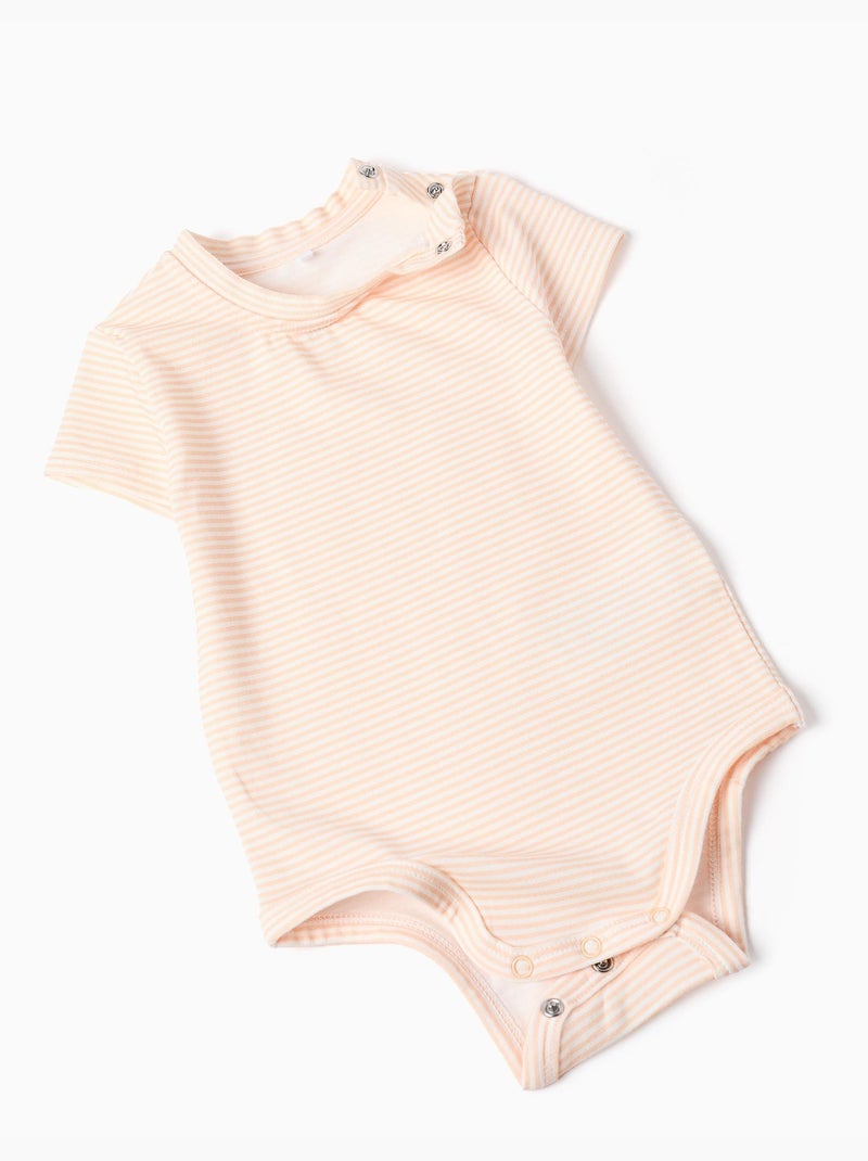 Body à rayures + short en jean Bleu clair - Kiabi