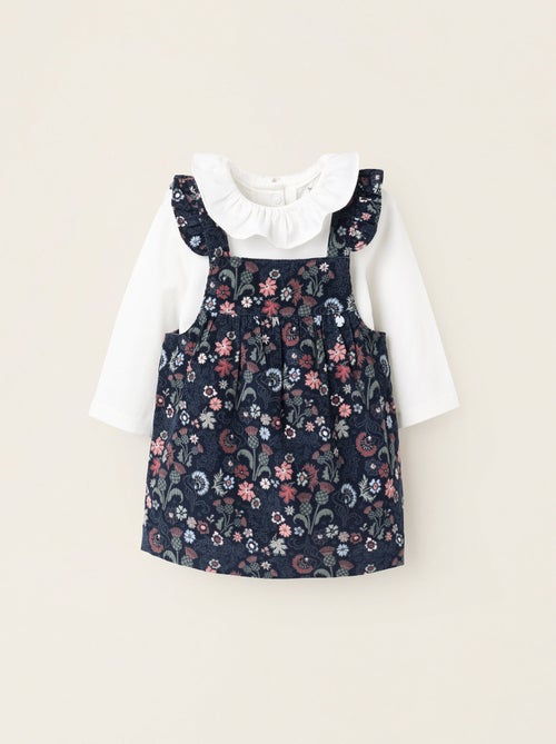 Body à Volants + Robe Salopette Florale Brothers & Sisters - Kiabi