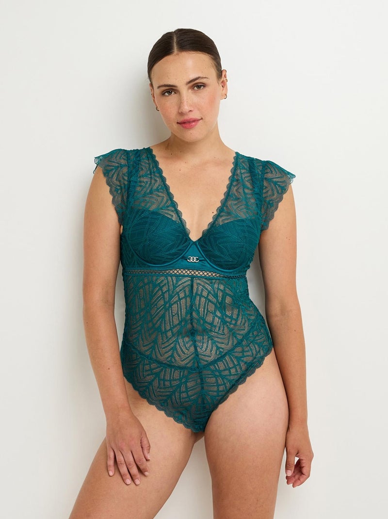 Body ampliforme dentelle Femme - RougeGorge Lingerie Bleu - Kiabi