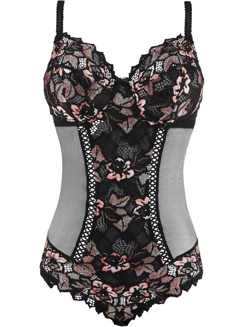 Body arum cabaret sans complexe lingerie Noir Rose Gris - Kiabi