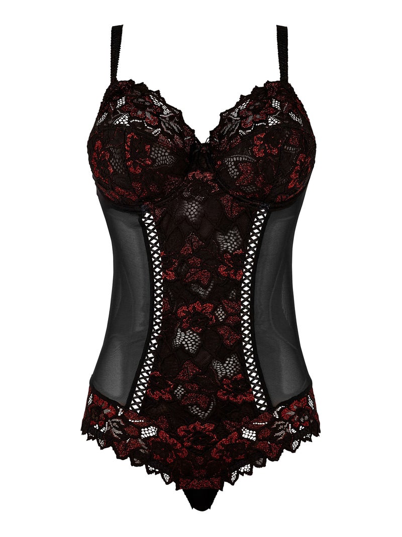Body Arum Glitter Sans Complexe Noir Rouge - Kiabi