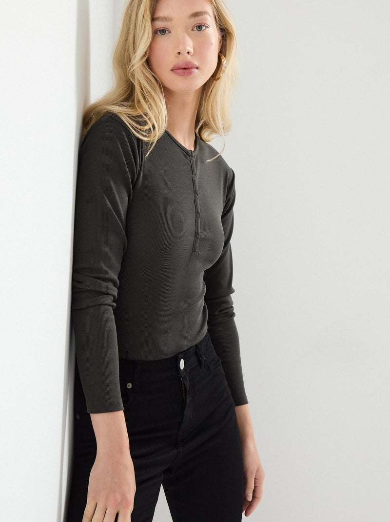 Body avec boutons, MO Fashion Gris - Kiabi