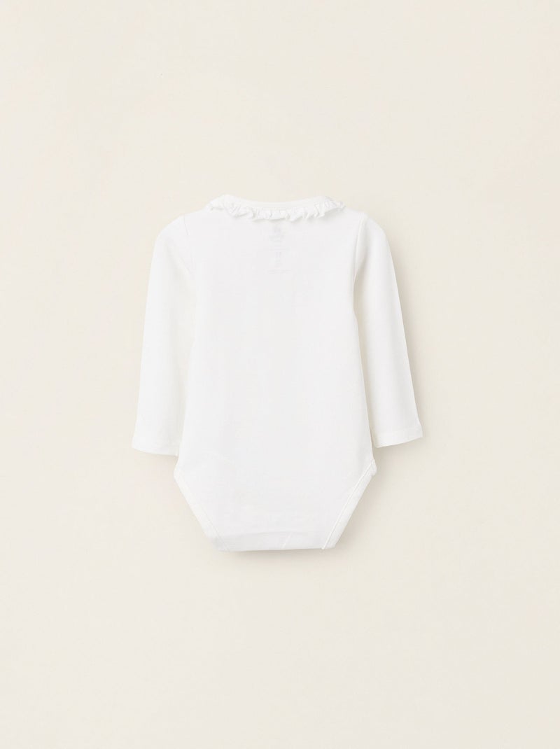 Body avec Col à Volants Winnie Blanc - Kiabi