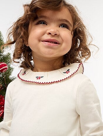 Body avec col claudine et manches longues