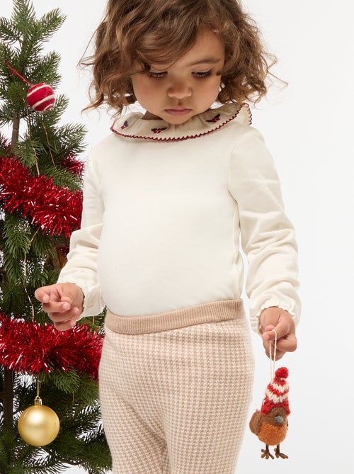 Body avec col claudine et manches longues - Kiabi