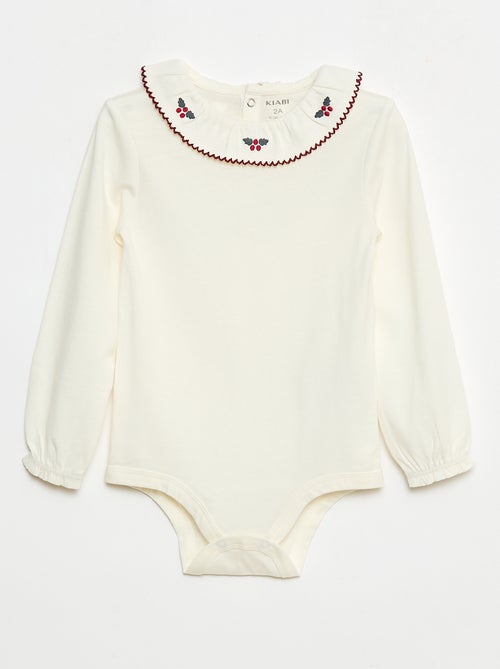 Body avec col claudine et manches longues - Kiabi