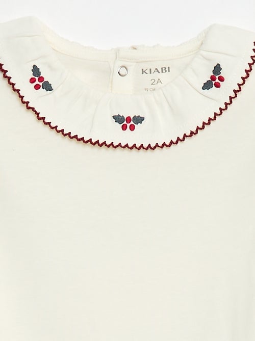 Body avec col claudine et manches longues - Kiabi