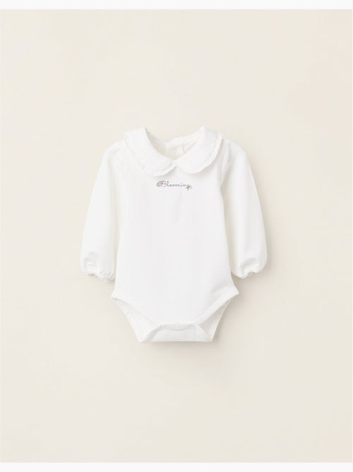 Body avec Col Claudine et Volants - Kiabi