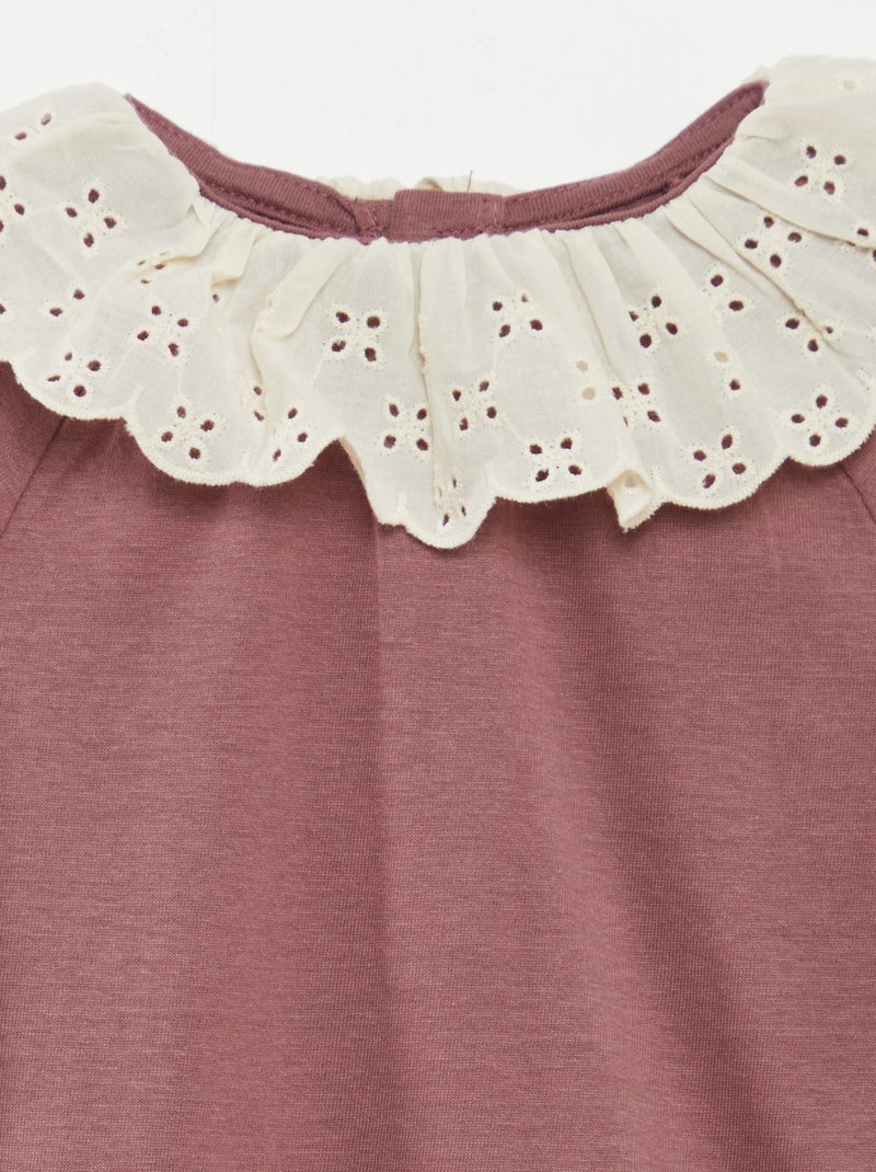 Body avec col claudine ROSE - Kiabi