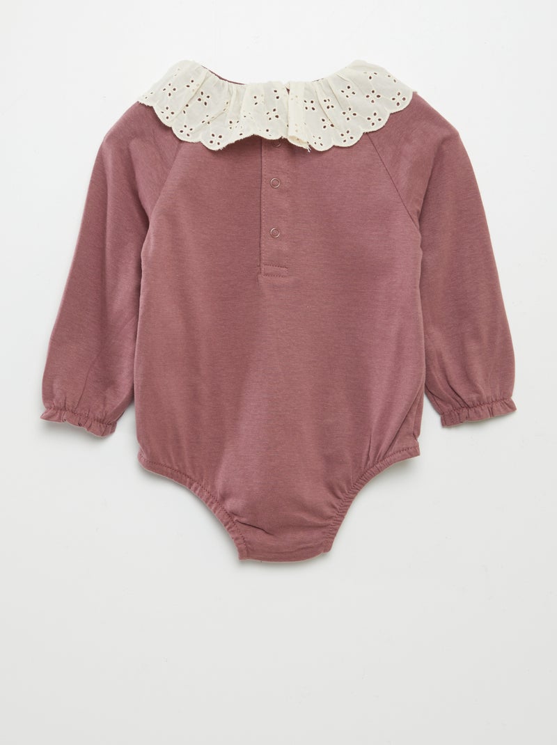 Body avec col claudine ROSE - Kiabi