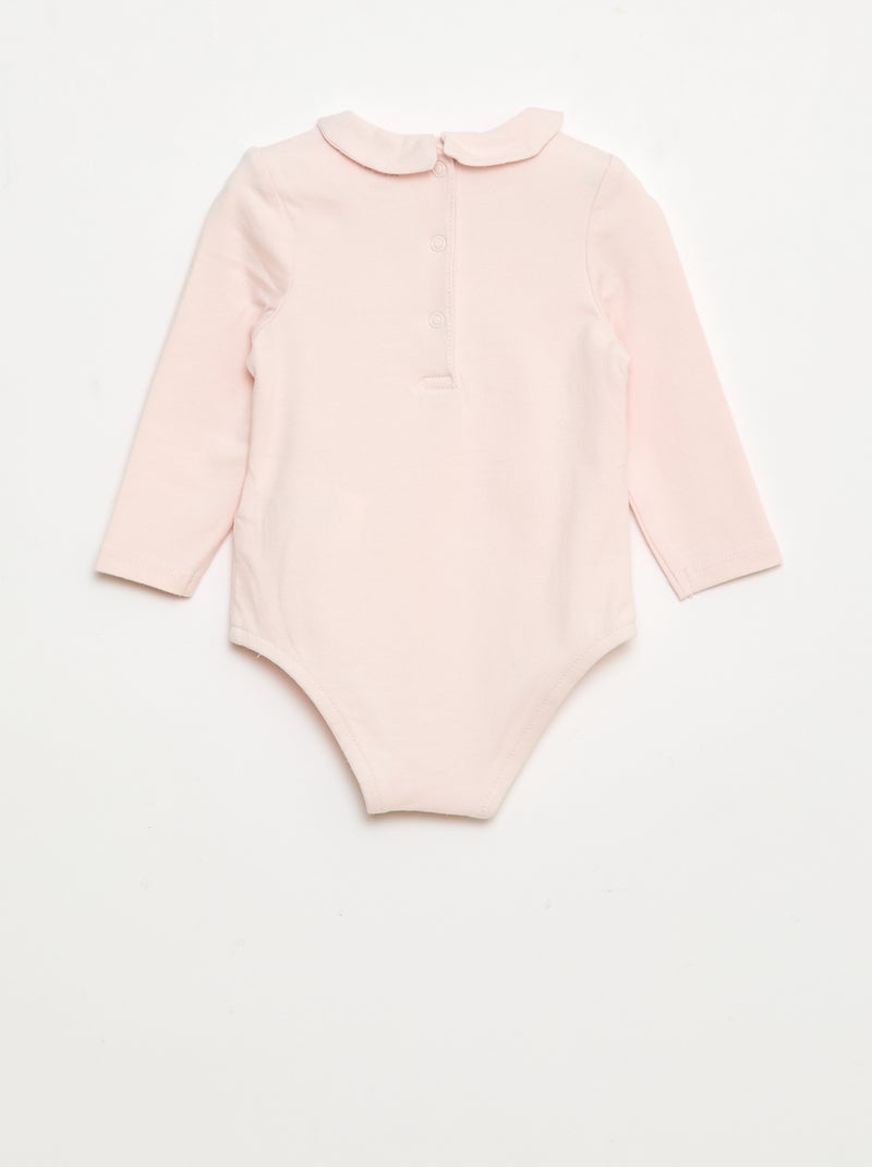 Body avec col claudine Rose - Kiabi