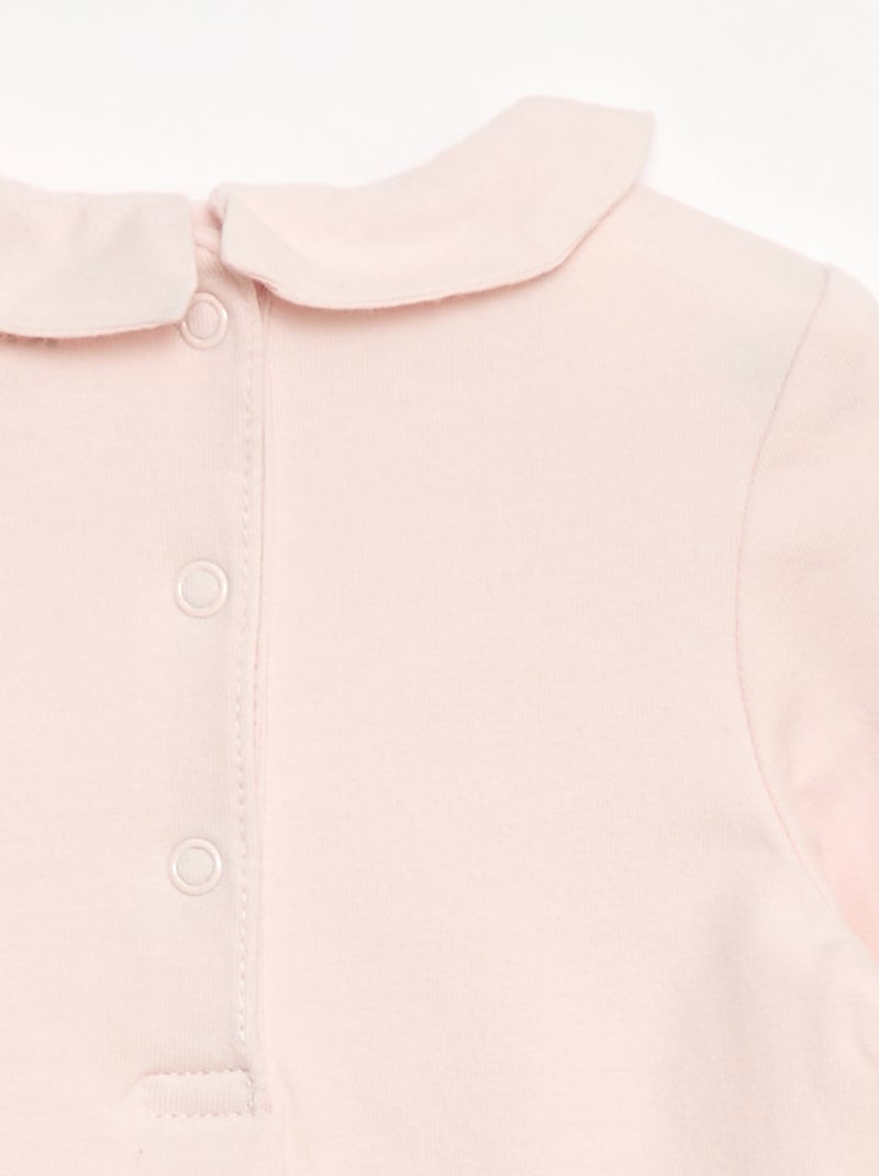 Body avec col claudine Rose - Kiabi