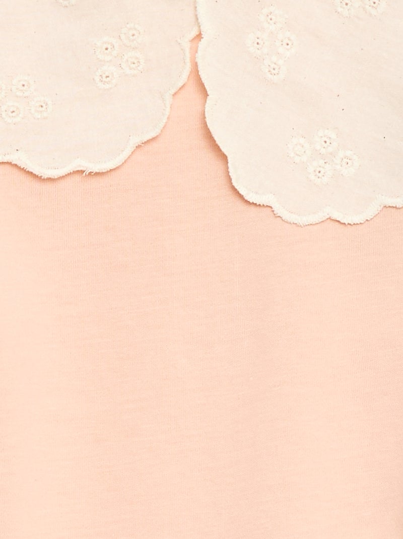 Body avec col claudine Rose - Kiabi