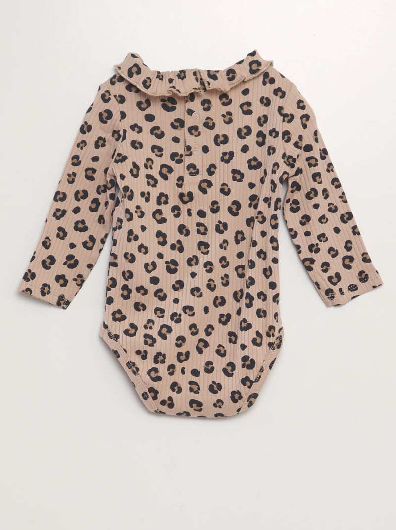 Body avec col collerette Beige - Kiabi