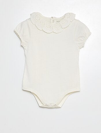Body avec colerette en broderies anglaises