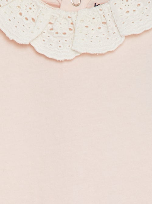 Body avec colerette en broderies anglaises - Kiabi