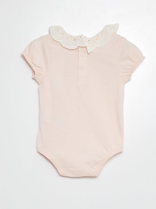 Body avec colerette en broderies anglaises - Kiabi