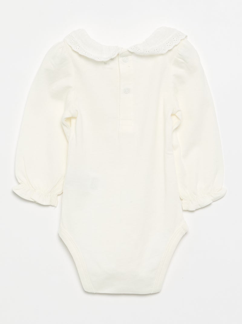 Body avec collerette Blanc - Kiabi