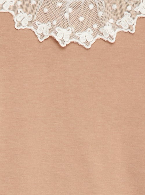 Body avec collerette en dentelle - Kiabi