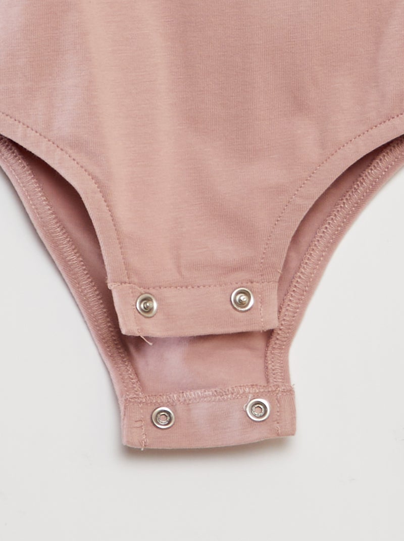 Body avec collerette Rose - Kiabi