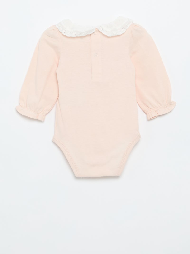 Body avec collerette Rose - Kiabi