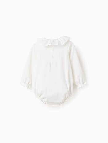 Body avec Détails Plissés et Col à Volants