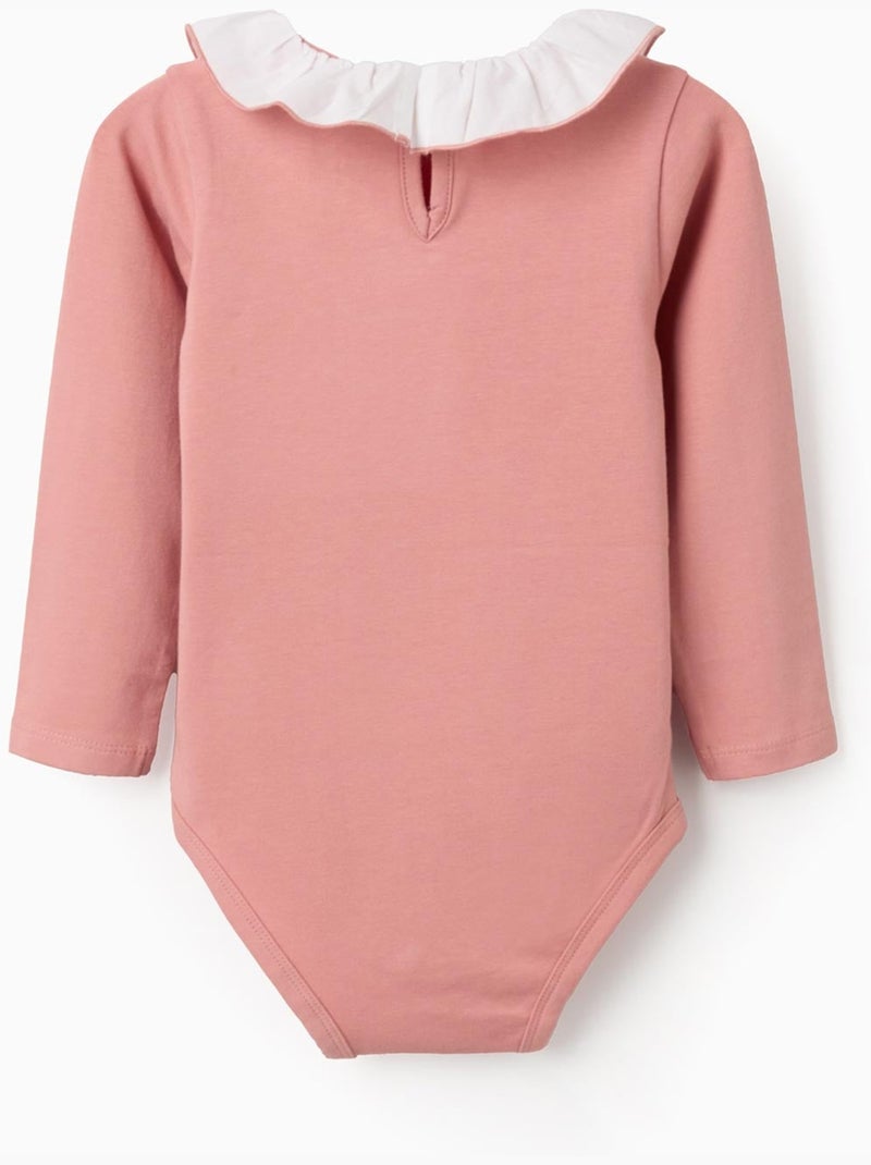 Body avec imprimé et col à volants Rose - Kiabi