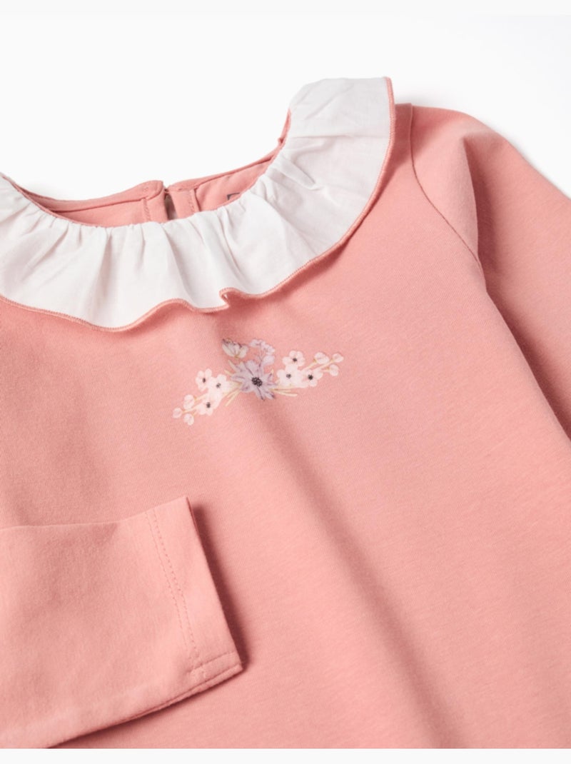 Body avec imprimé et col à volants Rose - Kiabi