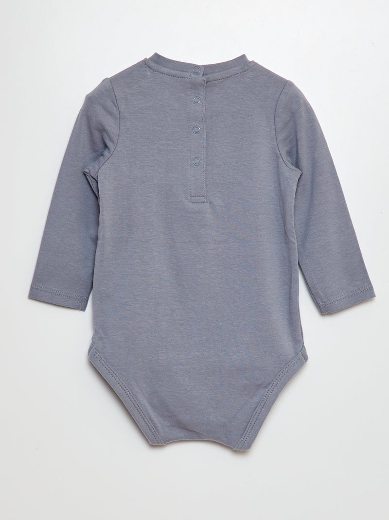 Body avec imprimé relief Gris bleu - Kiabi