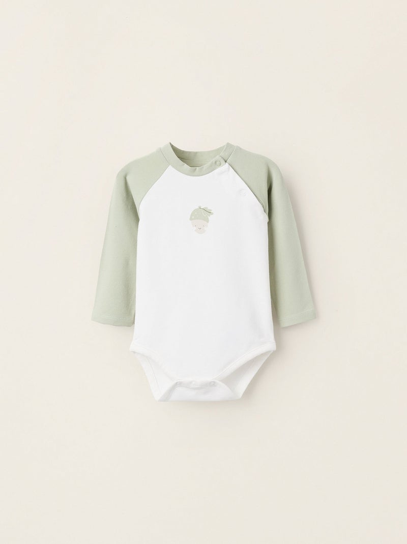 Body avec Manches Raglan Blanc - Kiabi